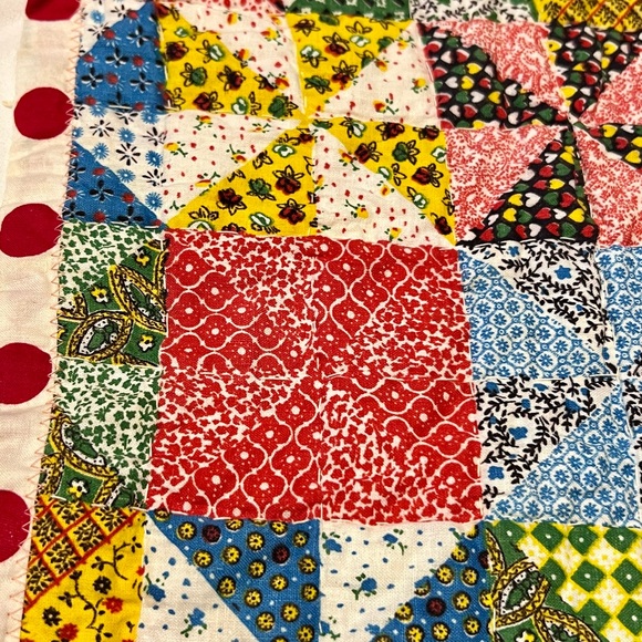 SOLD!!! Vintage patchwork quilt blanket doll or dollhouse 10”x12” - Picture 5 of 13